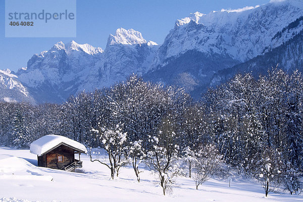 Kaisertal im Winter  Wilder Kaiser  Nordtirol  Österreich  Europa
