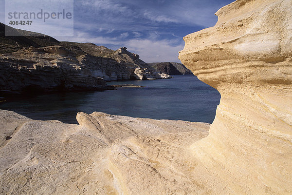 Küste im Naturpark Cabo de Gata  Almeria  Andalusien  Spanien  Europa