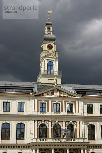 Rathaus in der Altstadt von Riga  Lettland  Baltikum  Europa