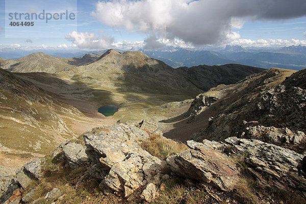 Plankenhorn und Getrumsee bei Reinswald  Sarntaler Alpen  Südtirol  Italien  Europa