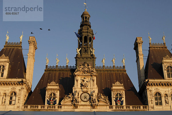 Rathaus in Paris  Frankreich  Europa