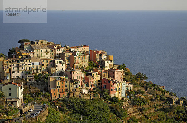 Das Dorf Corniglia  Cinque Terre  Italien  Europa