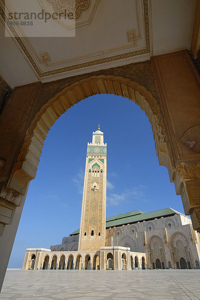 Die Hassan II Moschee in Casablanca  Marokko  Nordafrika