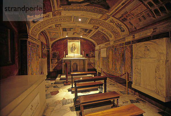 Krypta von Kardinal Josef Beran  vatikanische Grotten  Dom St. Peter  Vatikan  Rom  Latium  Italien  Europa