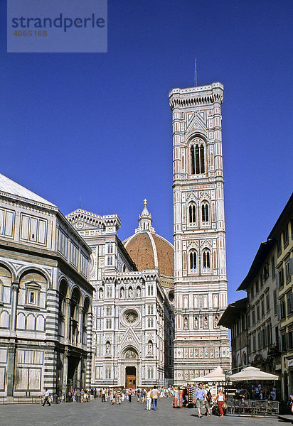 Baptisterium  Dom Santa Maria del Fiore  Campanile  Florenz  Firenze  Toskana  Italien  Europa