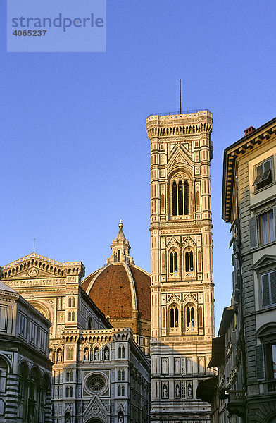 Campanile  Kuppel  Dom Santa Maria del Fiore  Florenz  Firenze  Toskana  Italien  Europa