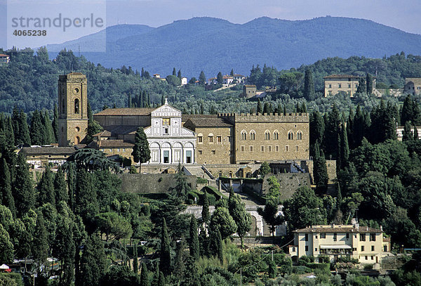 Basilika und Kloster  San Miniato al Monte  Florenz  Firenze  Toskana  Italien  Europa