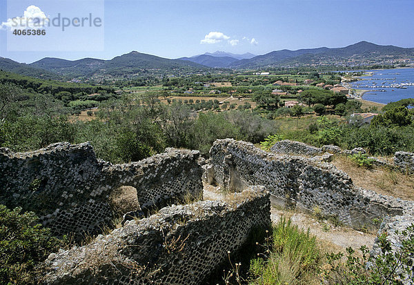 Ruine der Villa Romana delle Grotte bei Portoferraio  Insel Elba  Provinz Livorno  Toskana  Italien  Europa