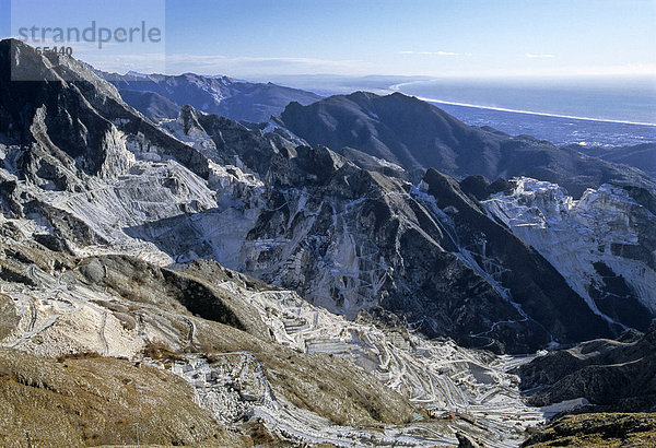 Marmor-Steinbrüche  Campo Cecina bei Carrara  Provinz Massa-Carrara  Toskana  Italien  Europa