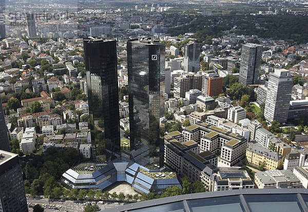 Zwillingstürme Soll und Haben Deutsche Bank Hochhaus  Frankfurt/Main  Deutschland  Europa