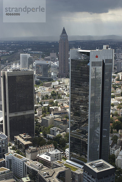Hochhäuser  Trianon Deka Bank  Frankfurter Büro Center  Messeturm  Frankfurt/Main  Deutschland  Europa