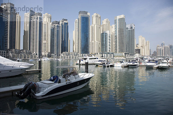 Marina  moderne Gebäude  Hochhäuser  Dubai  Vereinigte Arabische Emirate  Naher Osten