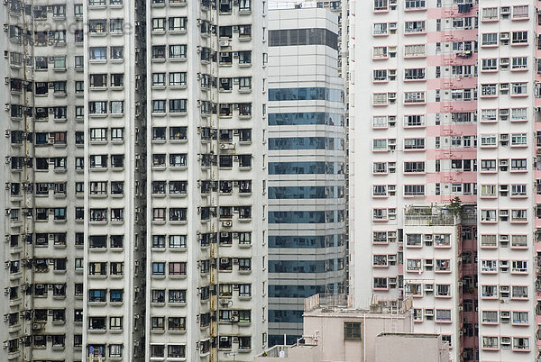 Fassaden  Hochhäuser  Hongkong  China  Asien