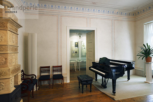 Schumann-Haus  Arbeitszimmer von Robert und Clara Schumann  Leipziger Notenspur  Leipzig  Sachsen  Deutschland  Europa