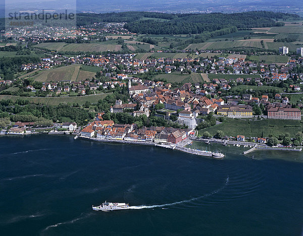 Meersburg am Bodensee  Burg  Schloss  Bodenseekreis  Baden-Württemberg  Deutschland  Europa  Luftbild