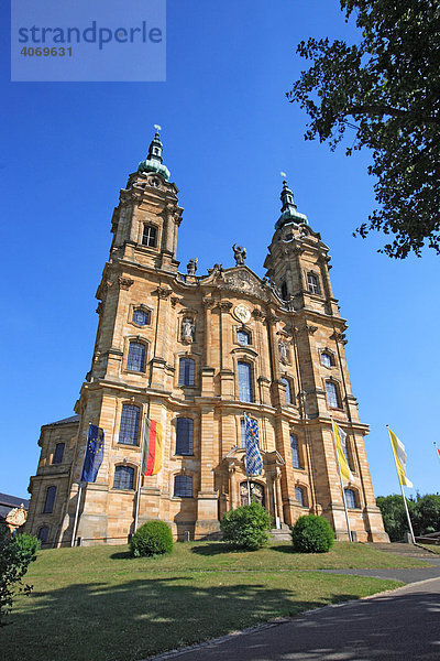 Die Basilika Vierzehnheiligen bei Bad Staffelstein im Landkreis Lichtenfels  Oberfranken  Bayern  Deutschland  Europa