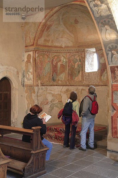 Romanische Fresken  St. Jakob in Kastelaz  Tramin  Südtirol  Italien  Europa