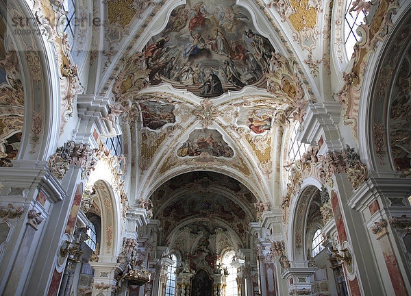 Innenraum Klosterkirche des Kloster Neustift in Neustift bei Brixen  Gemeinde Vahrn in Südtirol  Italien  Europa