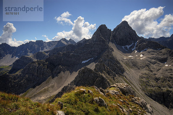 Bergpanorama mit Leiterspitze  Gramais  Reutte  Tirol  Österreich  Europa
