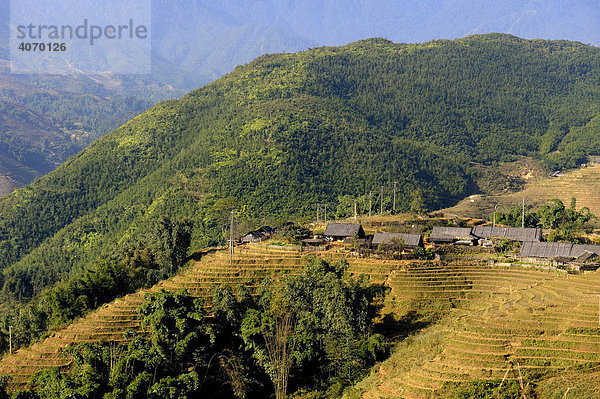 Vietnamesisches Dorf  Bac Ha  Nordvietnam  Südostasien