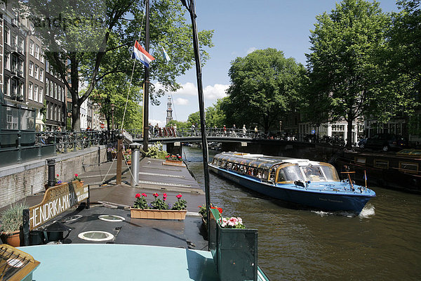 Wohnbootmuseum  Hausboot Hendrika Maria  Prinsengracht  Amsterdam  Niederlande  Europa