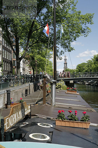 Hausboot Hendrika Maria  Wohnbootmuseum  Prinsengracht  Amsterdam  Niederlande  Europa