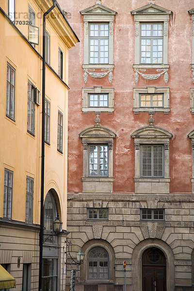 Häuser  Gamla Stan  Altstadt  Stockholm  Schweden  Skandinavien  Europa