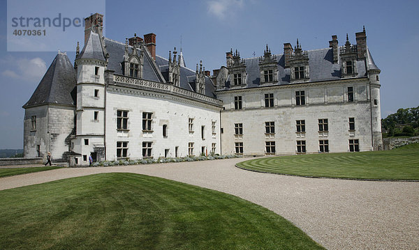 Chateau Royal d'Amboise  Außenansicht  Amboise  Frankreich  Europa