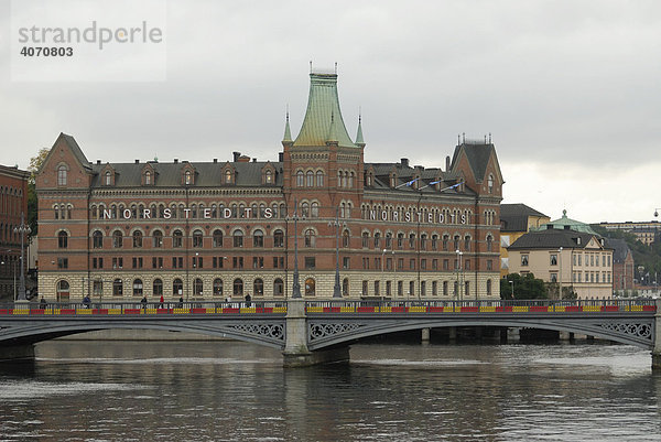 Norstedt Gebäude auf Riddarholmen  Stockholm  Schweden  Skandinavien  Europa