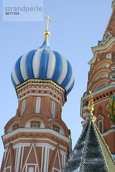 Kuppel der orthodoxen Basilius-Kathedrale  Moskau  Russland