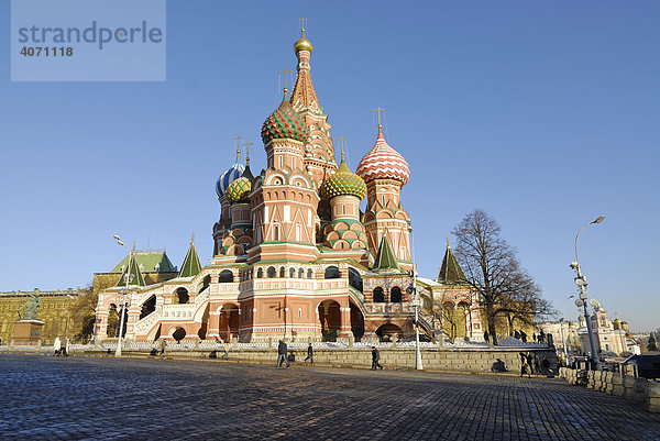 Basilius Kathedrale und Roter Platz  Moskau  Russland