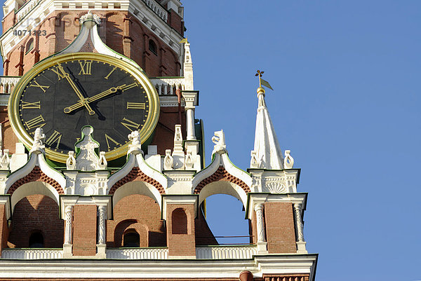 Spasski-Erlöser-Turm  Kreml  Moskau  Russland