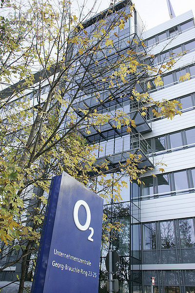 Unternehmenszentrale von O2 Deutschland in München  Bayern  Deutschland  Europa