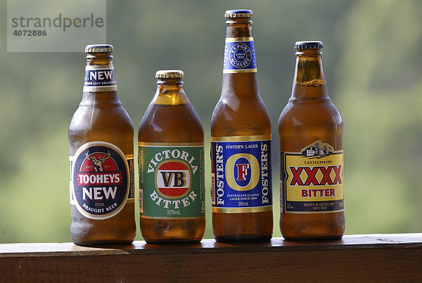 Bierflaschen  australische Biere  Tooheys New  Victoria Bitter or VB  Foster's  and XXXX