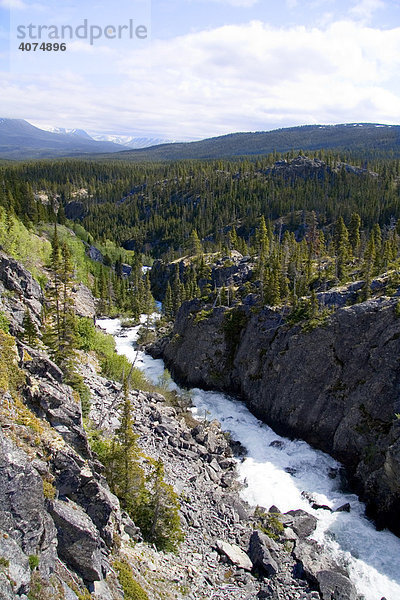 Schlucht  Quellfluss des Yukon River  Chilkoot Pass  Britisch-Kolumbien  Kanada