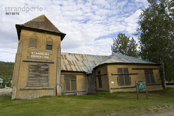 Historische St. Andrews Kirche  Dawson City  Yukon Territory  Kanada  Nordamerika