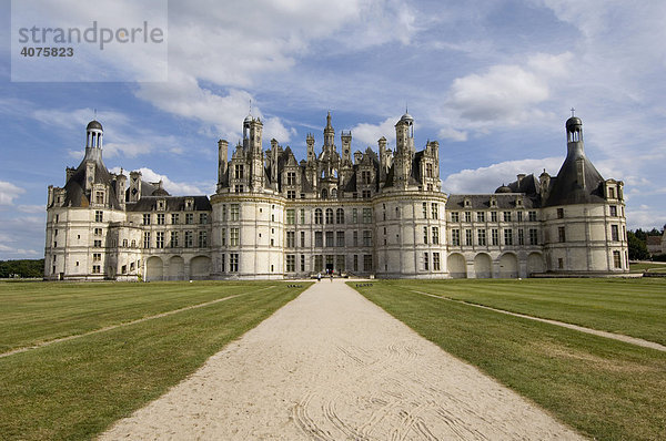 Schloss Chambord  das größte Schloss an der Loire  Frankreich  Europa