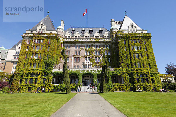 Das Empress Hotel in Victoria auf Vancouver Island  British Columbia  Kanada