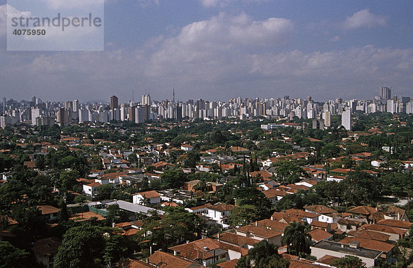 Skyline Sao Paulo  Brasilien  Südamerika