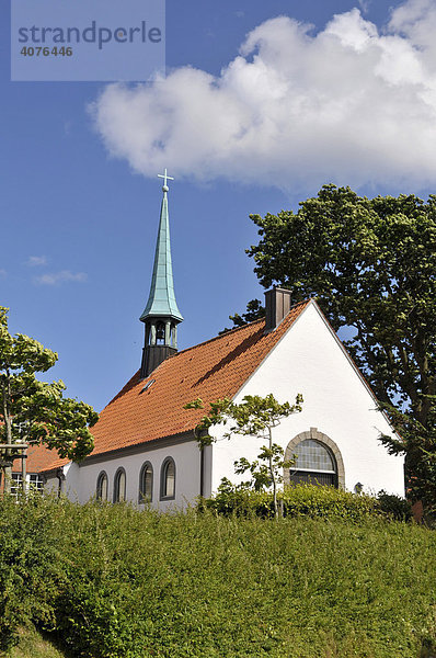 Petrikirche im Fischerort Maasholm  Schleswig-Holstein  Norddeutschland  Deutschland  Europa
