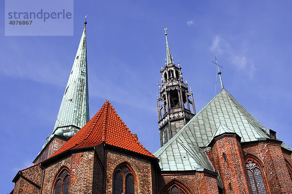 Lübecker St. Jakobi Kirche  St. Jakobi-Kirche zu Lübeck  UNESCO-Weltkulturerbe Lübecker Altstadt  Hansestadt Lübeck  Schleswig-Holstein  Deutschland  Europa