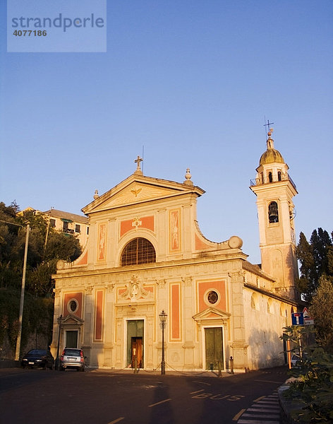 Barocke Pfarrkirche  Stadtviertel Sant'Ilario  Genua  Ligurien  Italien  Europa
