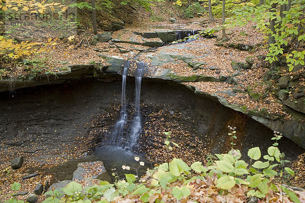 Die Blue Hen Falls Wasserfälle im Cuyahoga-Valley-Nationalpark  Peninsula  Ohio  USA