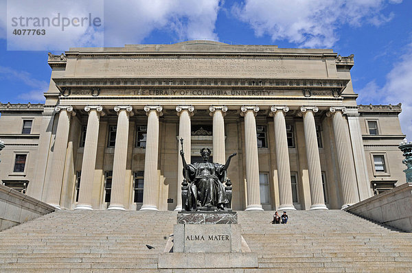 Alma Mater-Statue vor der Bücherei  Low Library  Columbia University  Manhattan  New York City  USA
