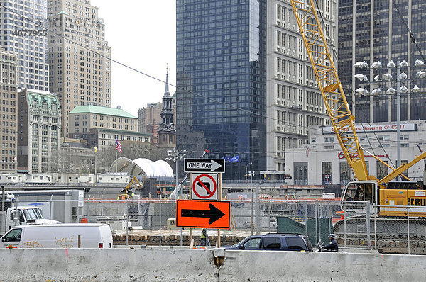 Baustelle am Ground Zero  dem Gelände des ehemaligen World Trade Center  WTC  Manhattan  New York City  USA