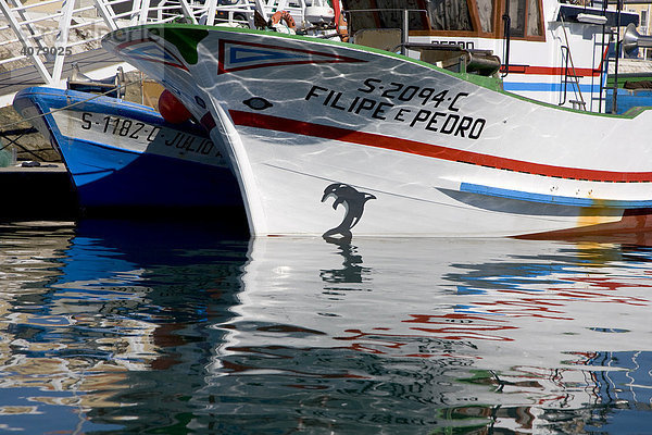 Boote  Fischerhafen von Setœbal  Portugal  Europa