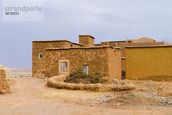 Einwohnerhaus in Ait Ben Haddou  Marokko  Afrika