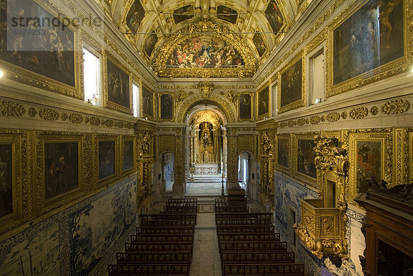 Innenansicht Kirche Madre de Deus  Lissabon  Portugal  Europa