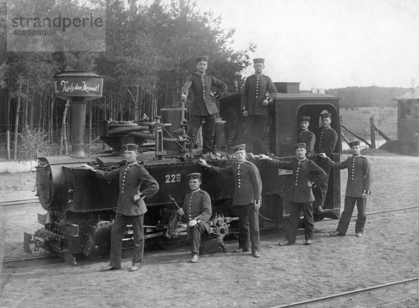 Historische Aufnahme  Eisenbahner während des Ersten Weltkrieges  ca. 1916