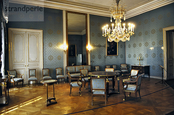 Der blaue Salon der Königin  Schloss Nymphenburg  München  Bayern  Deutschland  Europa